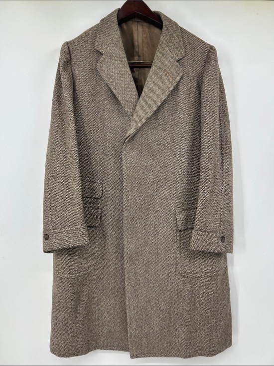 Andesian Crown Other - VTG Andesian Crown Craig SF Mens Wool Trench Coat Brown Tweed Large
